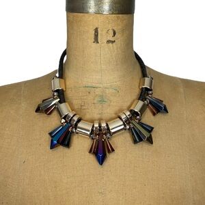 Statement Oil Slick Gemstone Pendant Necklace